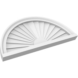 Ekena Millwork - PEDPSHRO00 - Half Round Architectural Grade PVC Pediment