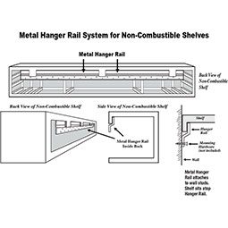 Pearl Mantels Corp. - MANZA - Zachary Non-combustible Shelf
