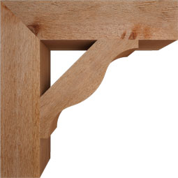 Ekena Millwork - BKTFST05 - Funston Block Rough Sawn Bracket
