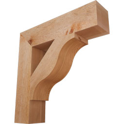 Ekena Millwork - BKTFST05 - Funston Block Rough Sawn Bracket