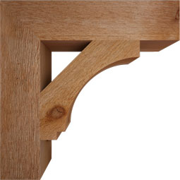 Ekena Millwork - BKTIMP05 - Imperial Block Rough Sawn Bracket