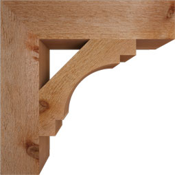 Ekena Millwork - BKTMRC05 - Merced Block Rough Sawn Bracket
