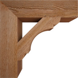 Ekena Millwork - BKTOLY05 - Olympic Block Rough Sawn Bracket