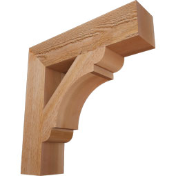 Ekena Millwork - BKTOLY05 - Olympic Block Rough Sawn Bracket
