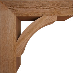 Ekena Millwork - BKTTHR05 - Thorton Block Rough Sawn Bracket