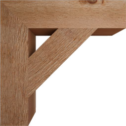 Ekena Millwork - BKTTRA05 - Traditional Block Rough Sawn Bracket