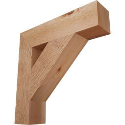 Ekena Millwork - BKTTRA05 - Traditional Block Rough Sawn Bracket