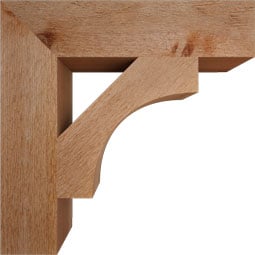 Ekena Millwork - BKTWTL05 - Westlake Block Rough Sawn Bracket