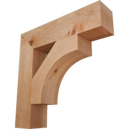 Ekena Millwork - BKTWTL05 - Westlake Block Rough Sawn Bracket