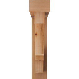 Ekena Millwork - BKTOBOA05 - Balboa Block Rough Sawn Bracket w/ Offset Brace