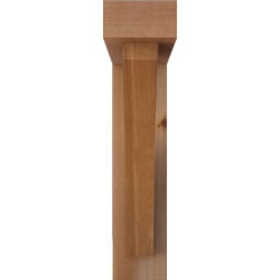 Ekena Millwork - BKTOTHR05 - Thorton Block Rough Sawn Bracket w/ Offset Brace