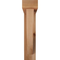Ekena Millwork - BKTOTRA05 - Traditional Block Rough Sawn Bracket w/ Offset Brace