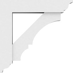Ekena Millwork - BKTPSBOA01 - Standard Balboa Architectural Grade PVC Bracket With Traditional Ends