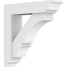 Ekena Millwork - BKTPSBOA01 - Standard Balboa Architectural Grade PVC Bracket With Traditional Ends