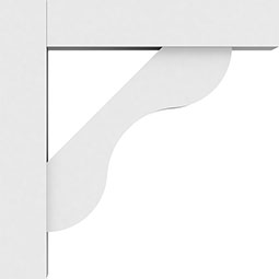 Ekena Millwork - BKTPSCAR05 - Standard Carmel Architectural Grade PVC Bracket With Block Ends