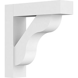 Ekena Millwork - BKTPSCAR05 - Standard Carmel Architectural Grade PVC Bracket With Block Ends