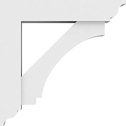 Ekena Millwork - BKTPSIMP01 - Standard Imperial Architectural Grade PVC Bracket With Traditional Ends
