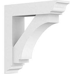Ekena Millwork - BKTPSIMP01 - Standard Imperial Architectural Grade PVC Bracket With Traditional Ends