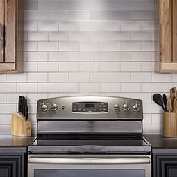 ACP - BT03X06BSGM - Aspect Peel and Stick Brushed Short Grain Metal Backsplash Tile Kit for 15 Square Feet