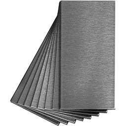 ACP - BT03X06BSGM - Aspect Peel and Stick Brushed Short Grain Metal Backsplash Tile Kit for 15 Square Feet