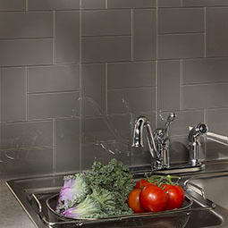 ACP - BT03X06MG - Aspect Peel and Stick Glass Backsplash Tile Kit for 15 Square Feet