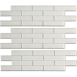 ACP - BT04X12MG - Aspect Peel and Stick Subway Matted Glass Backsplash Tile Kit for 15 Square Feet