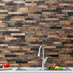 ACP - BT24X06DM - Aspect Peel and Stick Distressed Metal Backsplash Tile