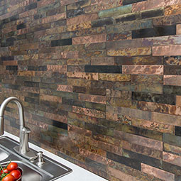 ACP - BT24X06DM - Aspect Peel and Stick Distressed Metal Backsplash Tile