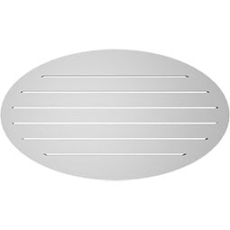 Ekena Millwork - GVPHO02 - TrueCraft Horizontal Oval Surface Mount PVC Gable Vent Brickmould Frame