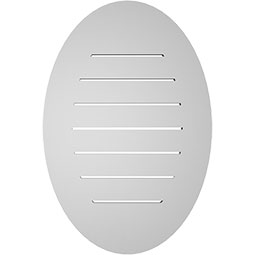 Ekena Millwork - GVPVO01 - TrueCraft Vertical Oval Surface Mount PVC Gable Vent Standard Frame
