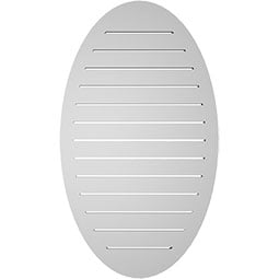 Ekena Millwork - GVPVO02 - TrueCraft Vertical Oval Surface Mount PVC Gable Vent Brickmould Frame