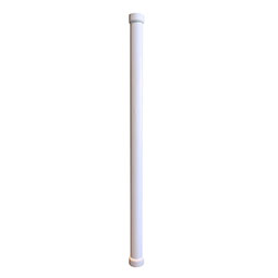 Ekena Millwork - LC0608STST - 5" x 94" PVC Lally Column Cover with Standard Cap & Base (Wraps round columns up to 4" in diameter)