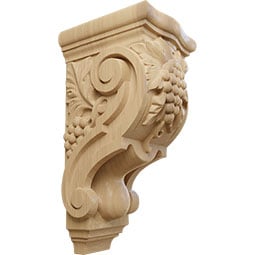 Ekena Millwork - CORGB - AmeriCraft Small Grape Bunches Corbel