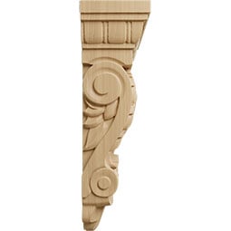 Ekena Millwork - COR05X02X09AC - AmeriCraft Thin Flowing Acanthus Corbel, 5 1/8"W x 2 3/4"D x 9 3/4"H