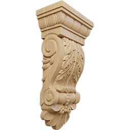 Ekena Millwork - COR05X02X09AC - AmeriCraft Thin Flowing Acanthus Corbel, 5 1/8"W x 2 3/4"D x 9 3/4"H