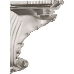 Ekena Millwork - SH10X06X07SH - 10 3/8"W x 6"D x 7 3/8"H Shell Decorative Shelf