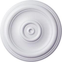 Ekena Millwork - CM12TR_P - Endurathane Traditional Ceiling Medallion, 12"OD x 1"P (Fits Canopies up to 2 3/4")