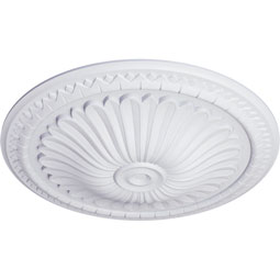 Ekena Millwork - CM14AX_P - Endurathane Alexa Ceiling Medallion, 15"OD x 1 3/4"P (Fits Canopies up to 3")