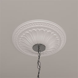 Ekena Millwork - CM14AX_P - Endurathane Alexa Ceiling Medallion, 15"OD x 1 3/4"P (Fits Canopies up to 3")