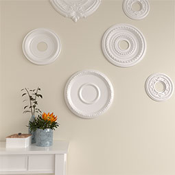 Ekena Millwork - CM16MD_P - Endurathane Medea Ceiling Medallion, 16 1/2"OD x 1 1/2"P (Fits Canopies up to 5 1/2")