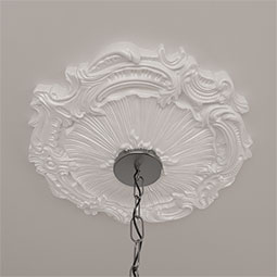 Ekena Millwork - CM16PL_P - Endurathane Plymouth Ceiling Medallion, 16 3/4"OD x 1 3/8"P (Fits Canopies up to 1 5/8")