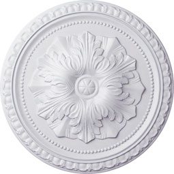 Ekena Millwork - CM18RI_P - Endurathane Richmond Ceiling Medallion, 18"OD x 1 3/8"P (Fits Canopies up to 2 5/8")