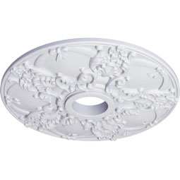 Ekena Millwork - CM18NO_P - Endurathane Norwich Ceiling Medallion, 18"OD x 3 1/2"ID x 1 3/8"P (Fits Canopies up to 4 1/2")