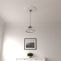 Ekena Millwork - CM18NO_P - Endurathane Norwich Ceiling Medallion, 18"OD x 3 1/2"ID x 1 3/8"P (Fits Canopies up to 4 1/2")