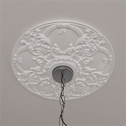 Ekena Millwork - CM18NO_P - Endurathane Norwich Ceiling Medallion, 18"OD x 3 1/2"ID x 1 3/8"P (Fits Canopies up to 4 1/2")