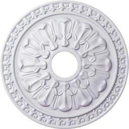 Ekena Millwork - CM18WA_P - Endurathane Warsaw Ceiling Medallion, 18"OD x 3 1/2"ID x 1 3/8"P (Fits Canopies up to 3 1/2")