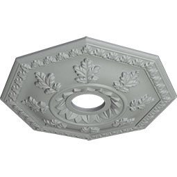 Ekena Millwork - CM18NT_P - 18"OD x 3 1/2"ID x 1 1/2"P Nottingham Ceiling Medallion (Fits Canopies up to 4 5/8")