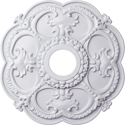 Ekena Millwork - CM17RO_P - Endurathane Rotherham Ceiling Medallion, 18"OD x 3 1/2"ID x 1 1/2"P (Fits Canopies up to 3 1/2")
