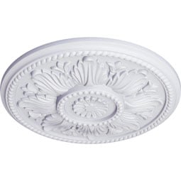 Ekena Millwork - CM18ED_P - Endurathane Edinburgh Ceiling Medallion, 18"OD x 1 3/4"P (Fits Canopies up to 5 1/4")