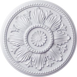 Ekena Millwork - CM18ED_P - Endurathane Edinburgh Ceiling Medallion, 18"OD x 1 3/4"P (Fits Canopies up to 5 1/4")